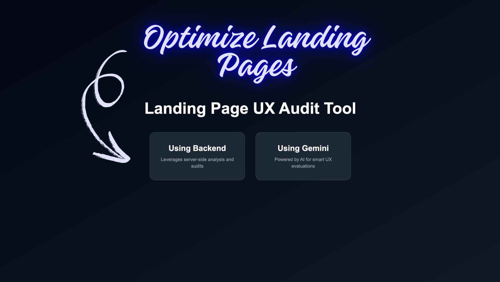 UX Audit Tool - Project screenshot by Shaik Tajuddin