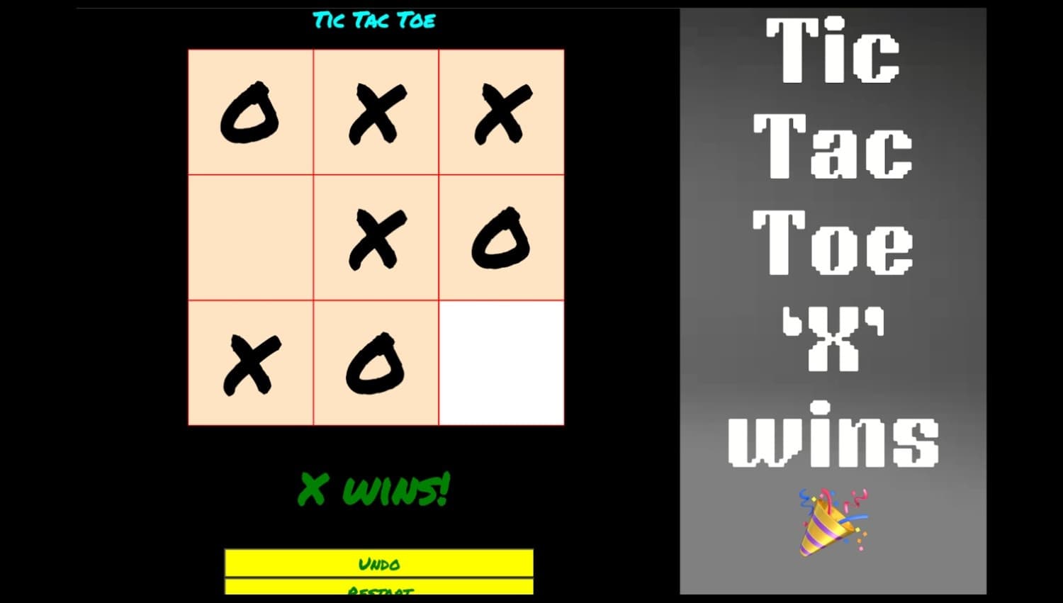 TIC-TAC-TOE-GAME - Project screenshot by Shaik Tajuddin
